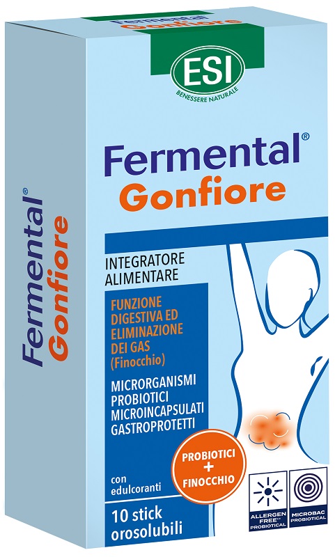 ESI FERMENTAL GONFIORE 10 STICK OROSOLUBILI - Farmapre