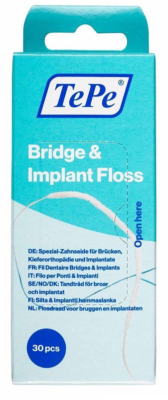 TEPE FILO PONTI & IMPIANTI TEPE BRIDGE & IMPLANT FLOSS 30 PEZZI - Farmapre
