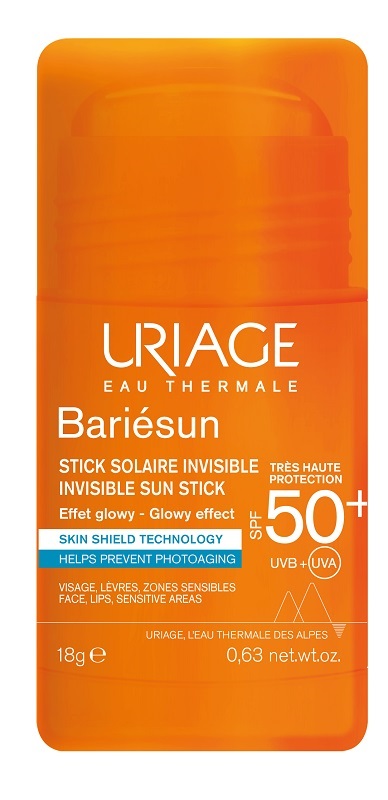 URIAGE EAU THERMALE BARIESUN SPF50+ STICK SOLAIRE INVISIBILE EFFET GLOWY 18 G - Farmapre