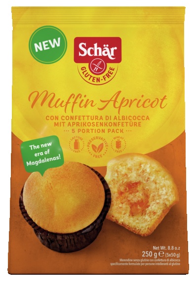 SCHAR MUFFIN APRICOT 5 PEZZI DA 50 G - Farmapre