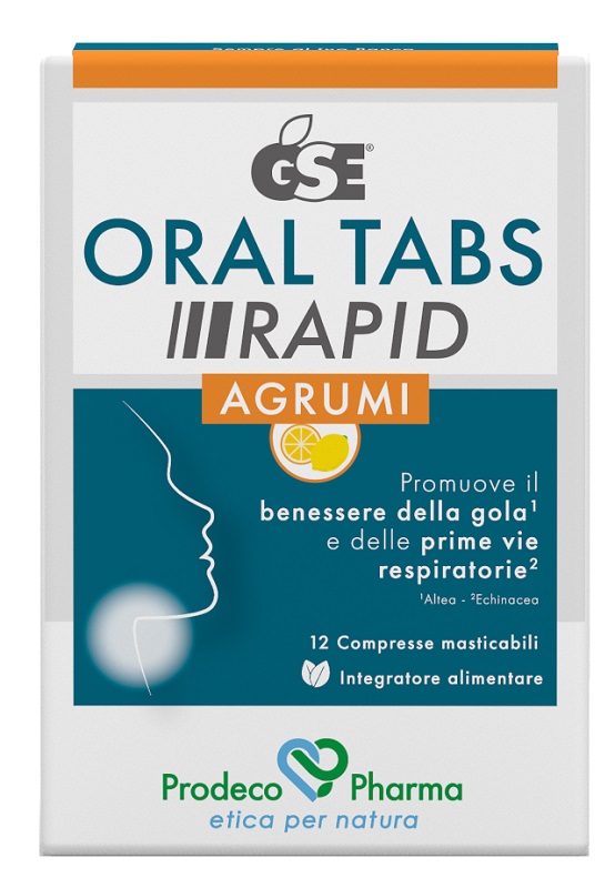 GSE ORAL TABS RAPID AGRUMI 12 COMPRESSE MASTICABILI - Farmapre