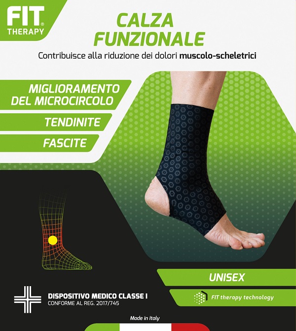 CALZA FUNZIONALE FIT THERAPY NERO L - Farmapre
