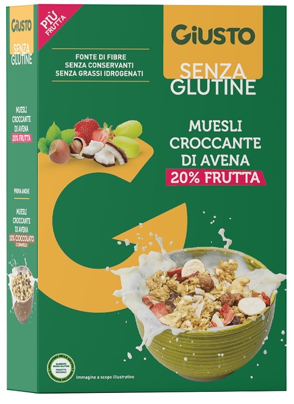 GIUSTO SENZA GLUTINE MUESLI AVENA FRUTTA SECCA 275 G - Farmapre