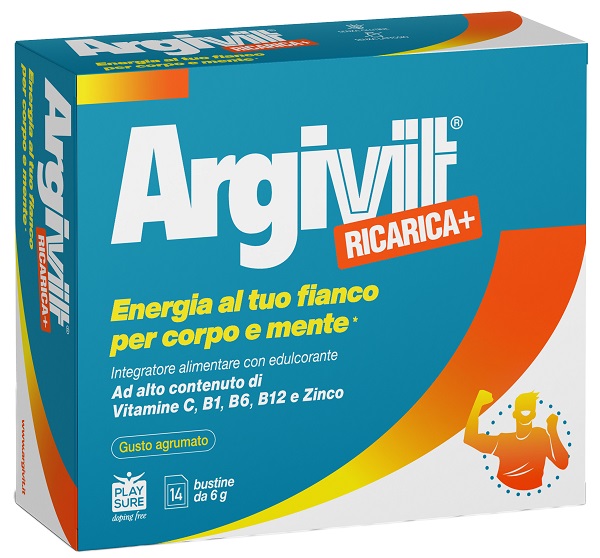 ARGIVIT RICARICA+ 14 BUSTINE DA 6 G GUSTO AGRUMATO CON EDULCORANTE SENZA GLUTINE SENZA LATTOSIO - Farmapre
