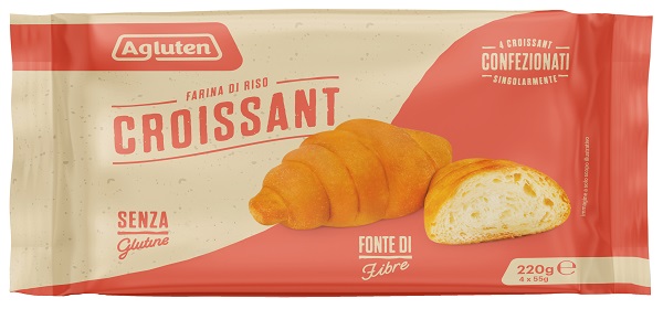 AGLUTEN CROISSANT CLASSICI 4 PEZZI DA 50 G LATTE DELATTOSATO - Farmapre