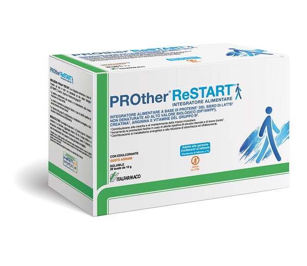 PROTHER RESTART 28 BUSTINE AGRUMI CON EDULCORANTE SENZA GLUTINE - Farmapre