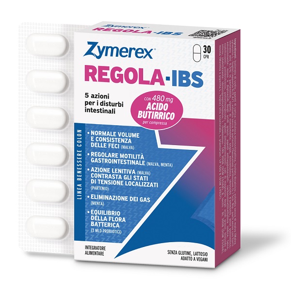 ZYMEREX REGOLA-IBS 30 COMPRESSE SENZA GLUTINE SENZA LATTOSIO - Farmapre