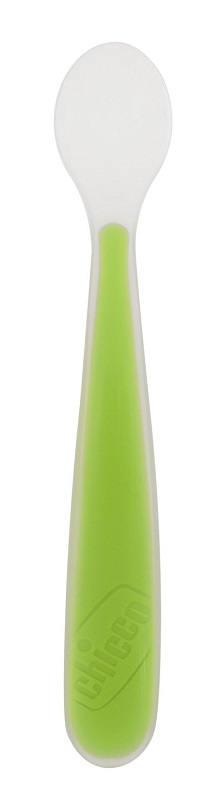 CHICCO SOFTLY SPOON CUCCHIAIO MORBIDO IN SILICONE VERDE 6M+ - Farmapre
