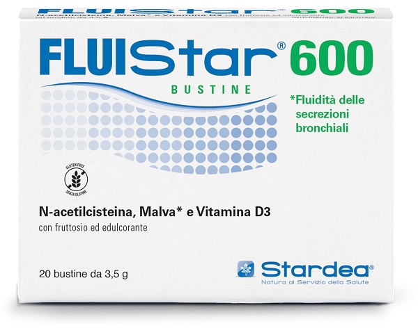 FLUISTAR 600 20 BUSTINE DA 3,5 G CON FRUTTOSIO ED EDULCORANTE SENZA GLUTINE - Farmapre