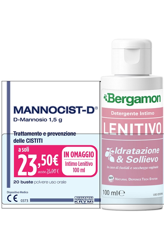 MANNOCIST-D 20 BUSTE TAGLIO PREZZO + BERGAMON DETERGENTE INTIMO LENITIVO 100 ML IN OMAGGIO - Farmapre